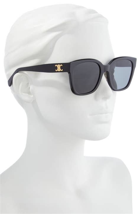 celine 55mm rectangle sunglasses|CELINE Triomphe 55mm Rectangular Sunglasses .